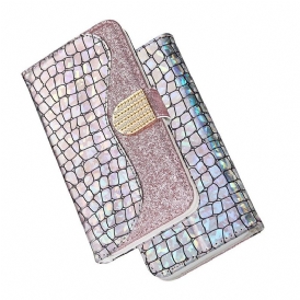 Folio Cover Samsung Galaxy S21 Plus 5G Diamanti Coccodrillo