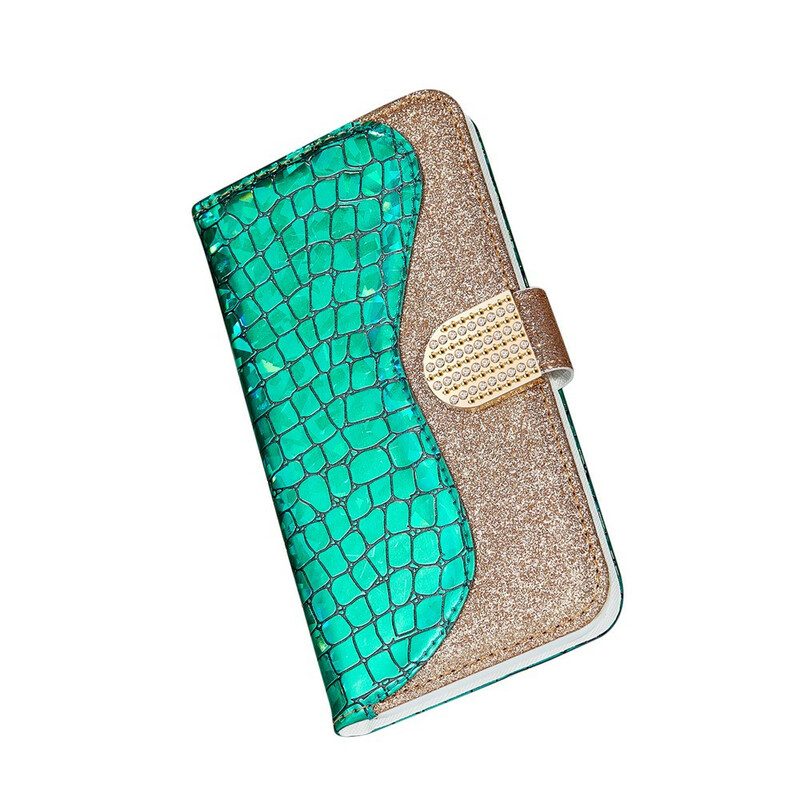 Folio Cover Samsung Galaxy S21 Plus 5G Diamanti Coccodrillo