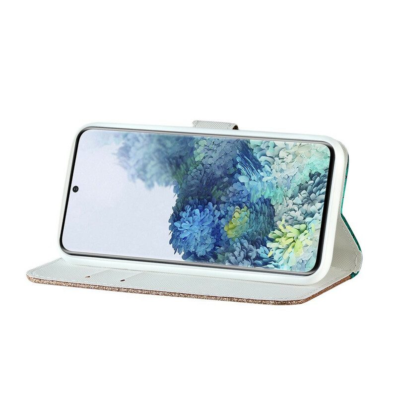 Folio Cover Samsung Galaxy S21 Plus 5G Diamanti Coccodrillo