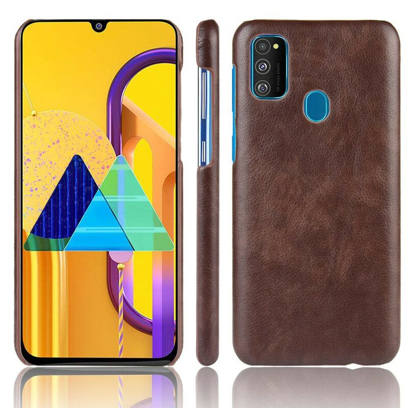 Cover Samsung Galaxy M21 Effetto Pelle Litchi