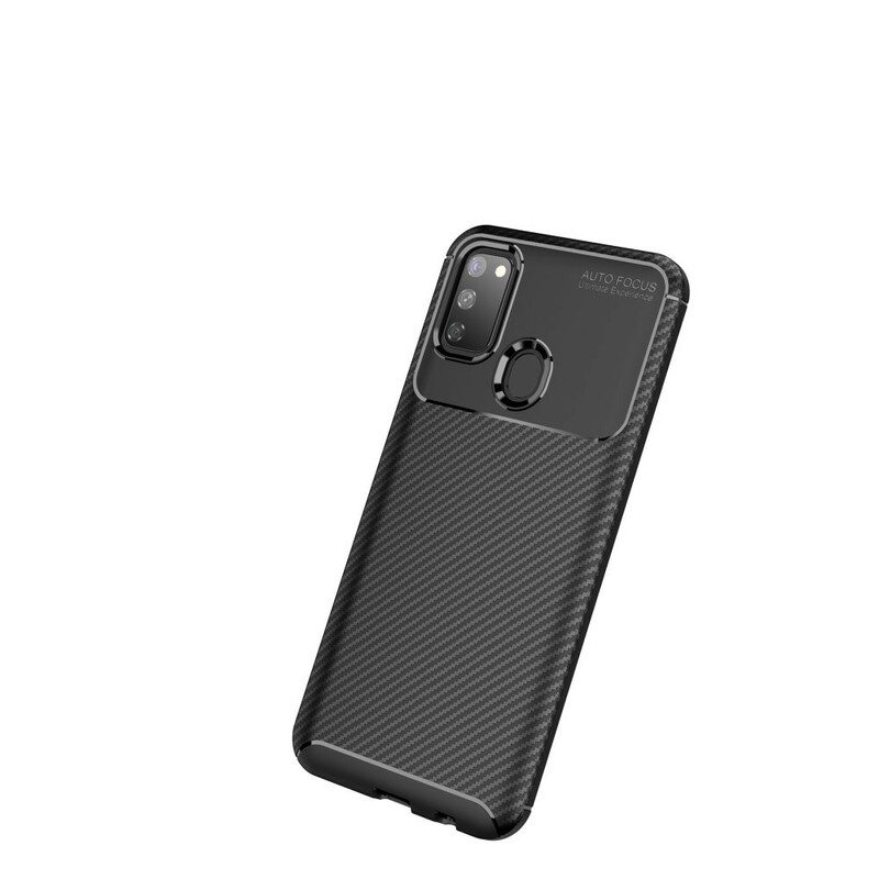 Cover Samsung Galaxy M21 Struttura Flessibile In Fibra Di Carbonio