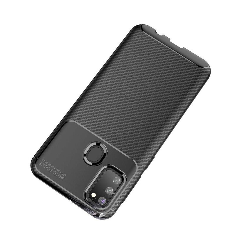 Cover Samsung Galaxy M21 Struttura Flessibile In Fibra Di Carbonio