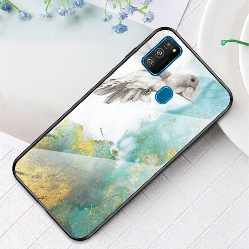 Cover Samsung Galaxy M21 Vetro Temperato Di Colore Premium