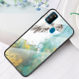Cover Samsung Galaxy M21 Vetro Temperato Di Colore Premium