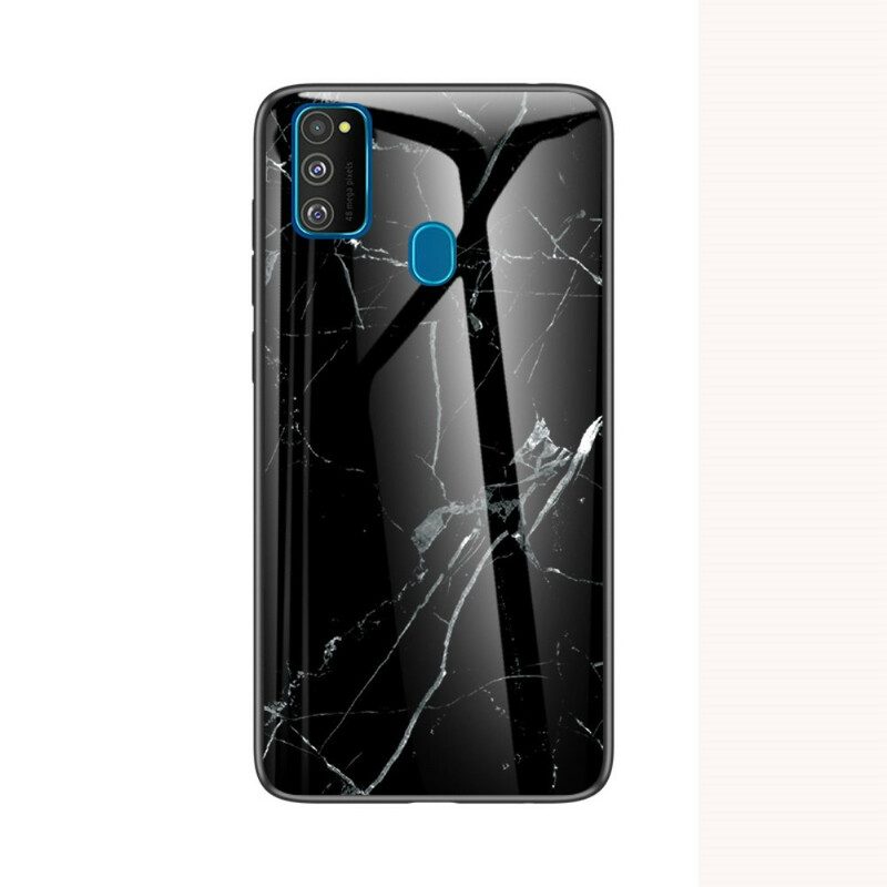 Cover Samsung Galaxy M21 Vetro Temperato Di Colore Premium