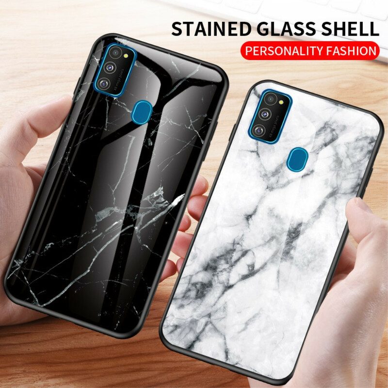 Cover Samsung Galaxy M21 Vetro Temperato Di Colore Premium