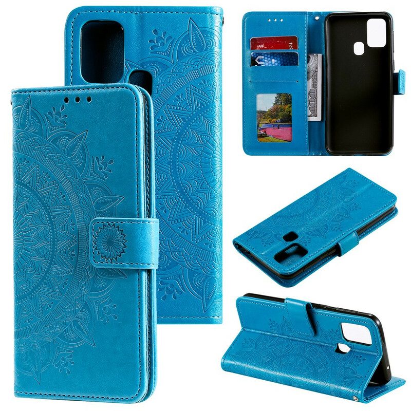 Custodia in pelle Samsung Galaxy M21 Mandala Del Sole