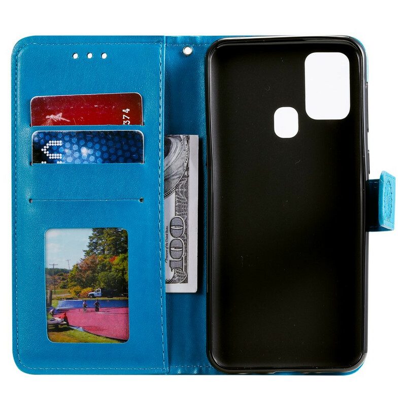 Custodia in pelle Samsung Galaxy M21 Mandala Del Sole