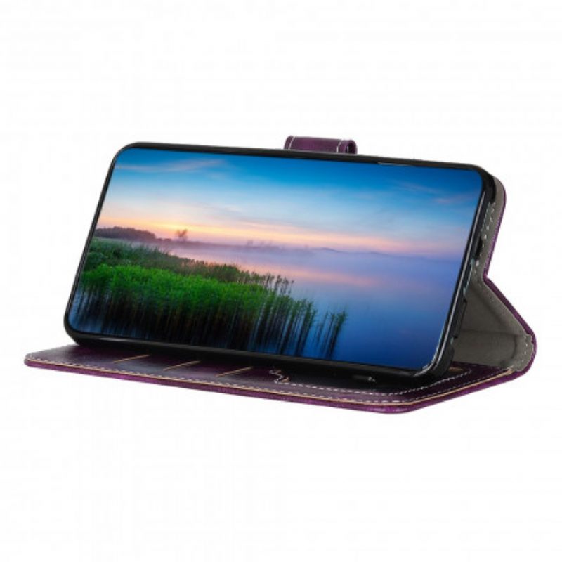 Custodia in pelle OnePlus 9 Cuciture Lucide Ea Vista