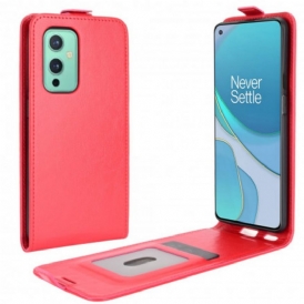 Custodia in pelle OnePlus 9 Folio Cover Ribalta Verticale Effetto Pelle