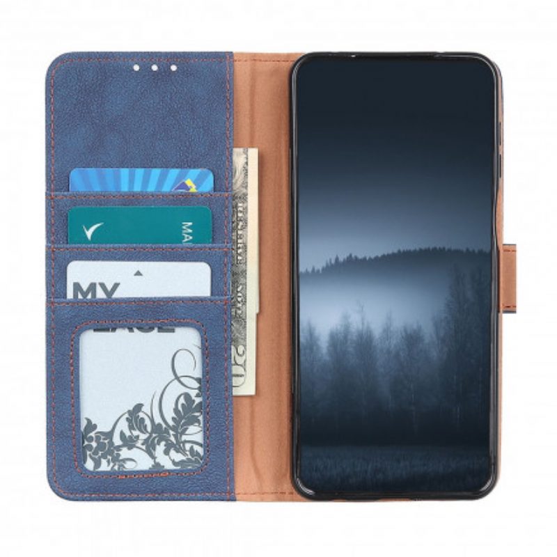 Custodia in pelle OnePlus 9 Khazneh Crosta Di Cuoio Retrò