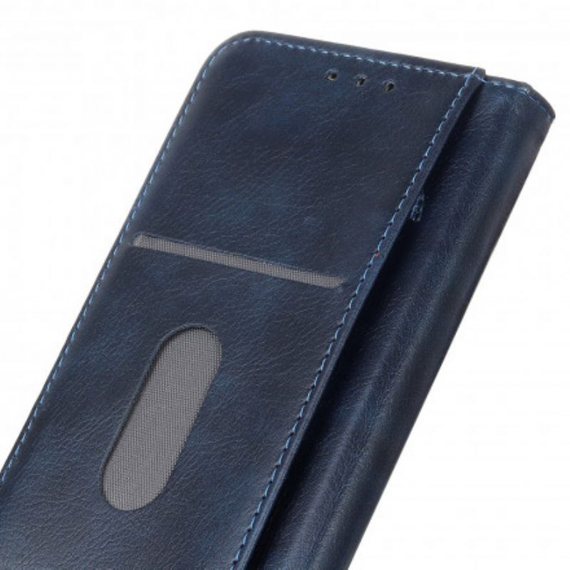 Folio Cover OnePlus 9 Custodia in pelle Crosta Di Cuoio Litchi