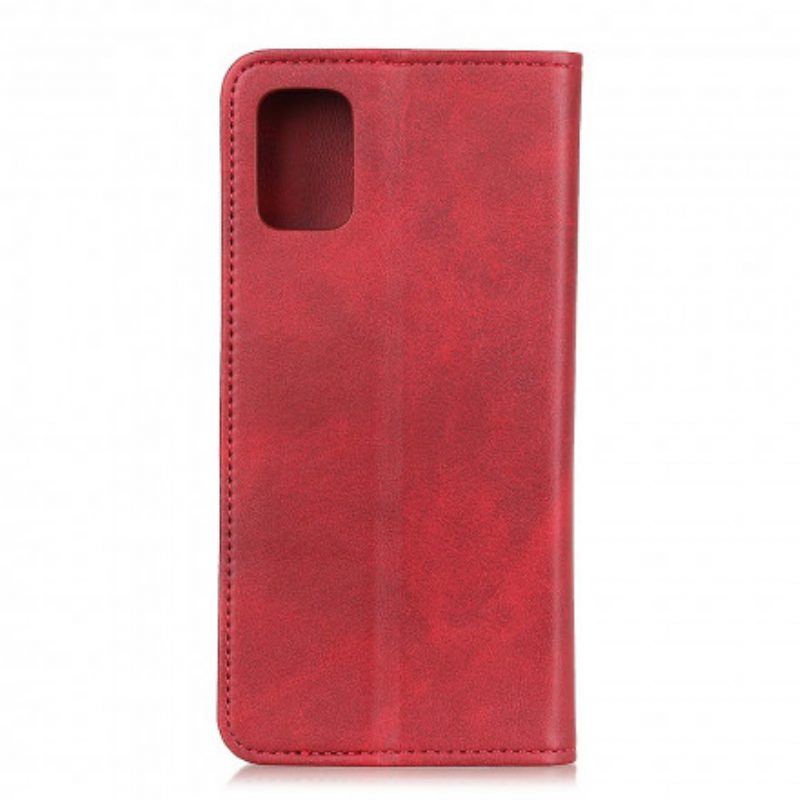 Folio Cover OnePlus 9 Custodia in pelle Crosta Di Pelle Sobria