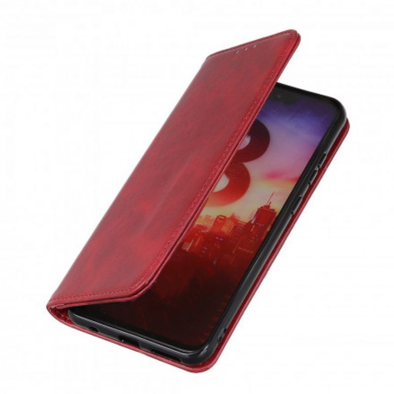 Folio Cover OnePlus 9 Custodia in pelle Crosta Di Pelle Sobria