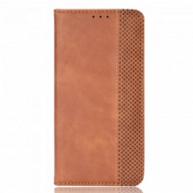 Folio Cover OnePlus 9 Custodia in pelle Effetto Pelle Vintage Stilizzato
