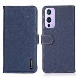 Folio Cover OnePlus 9 Khazneh Pelle Di Litchi