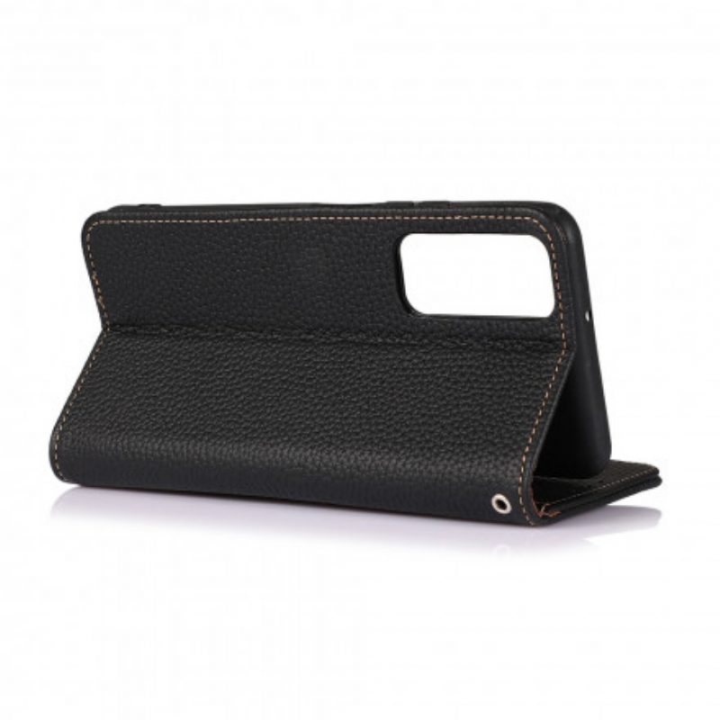 Folio Cover OnePlus 9 Khazneh Pelle Di Litchi