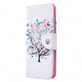 Custodia in pelle Samsung Galaxy M11 Albero Fiorito