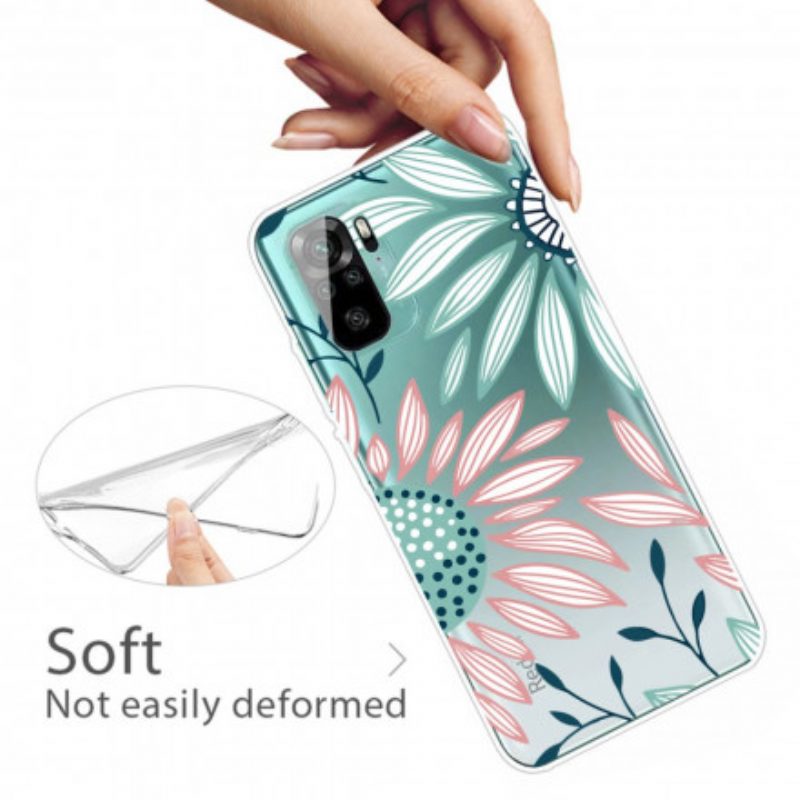 Cover Poco M5s Un Fiore Trasparente