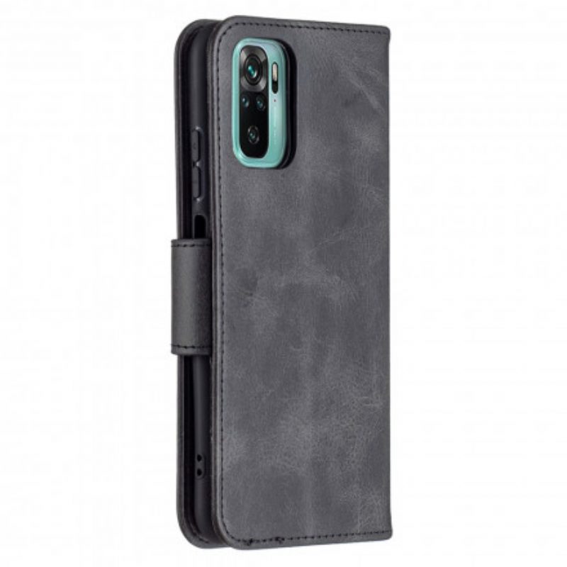 Custodia in pelle Poco M5s Folio Cover Lembo Liscio Obliquo