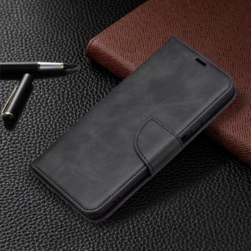 Custodia in pelle Poco M5s Folio Cover Lembo Liscio Obliquo