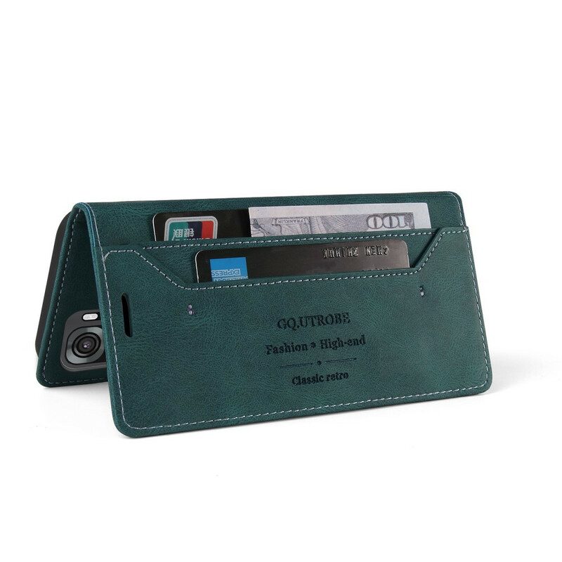 Folio Cover Poco M5s Custodia in pelle Ecopelle Gq.utrobe