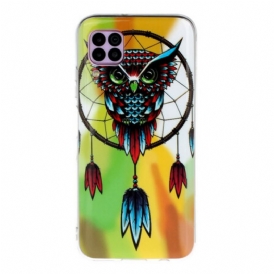 Cover Huawei P40 Lite Acchiappasogni Gufo Fluorescente