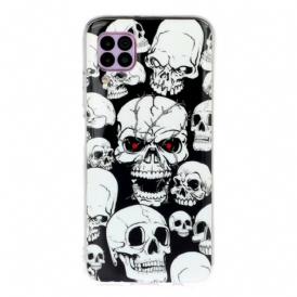 Cover Huawei P40 Lite Attenzione Teschi Fluorescenti