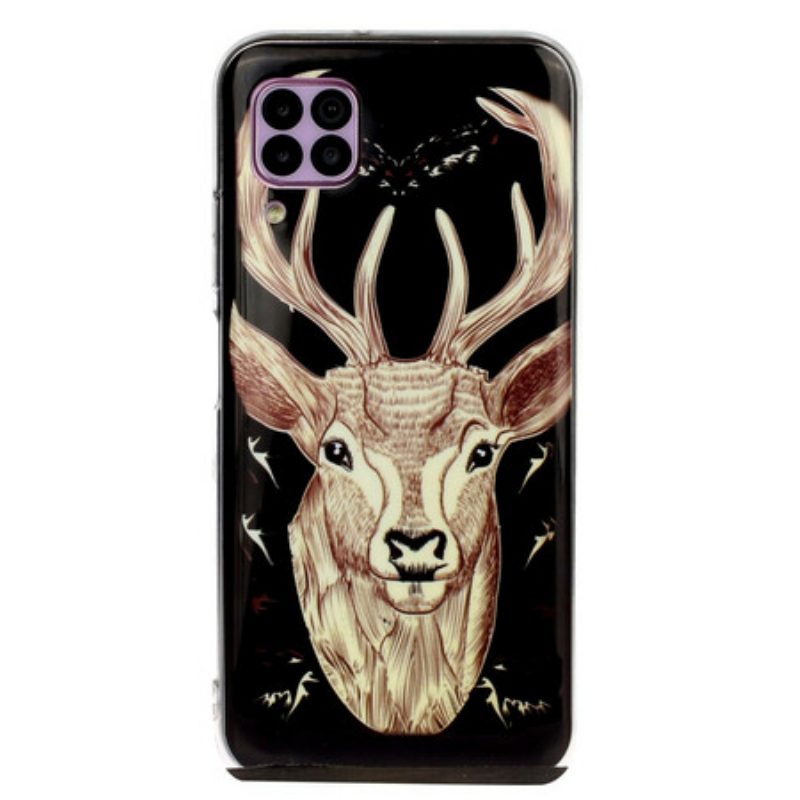 Cover Huawei P40 Lite Cervo Maestoso Fluorescente