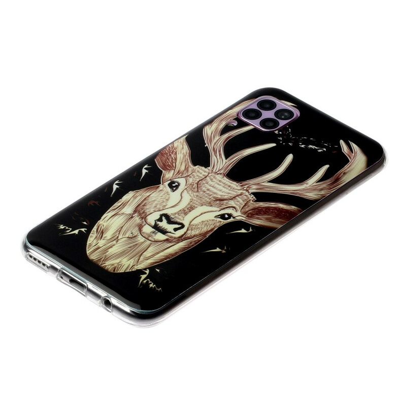 Cover Huawei P40 Lite Cervo Maestoso Fluorescente