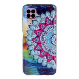 Cover Huawei P40 Lite Mandala Gufo Fluorescente