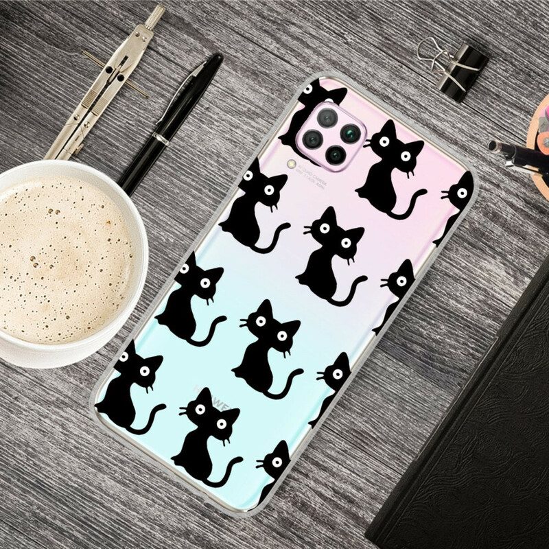 Cover Huawei P40 Lite Più Gatti Neri