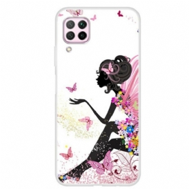 Cover Huawei P40 Lite Signora Farfalla