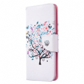Custodia in pelle Huawei P40 Lite Albero Fiorito
