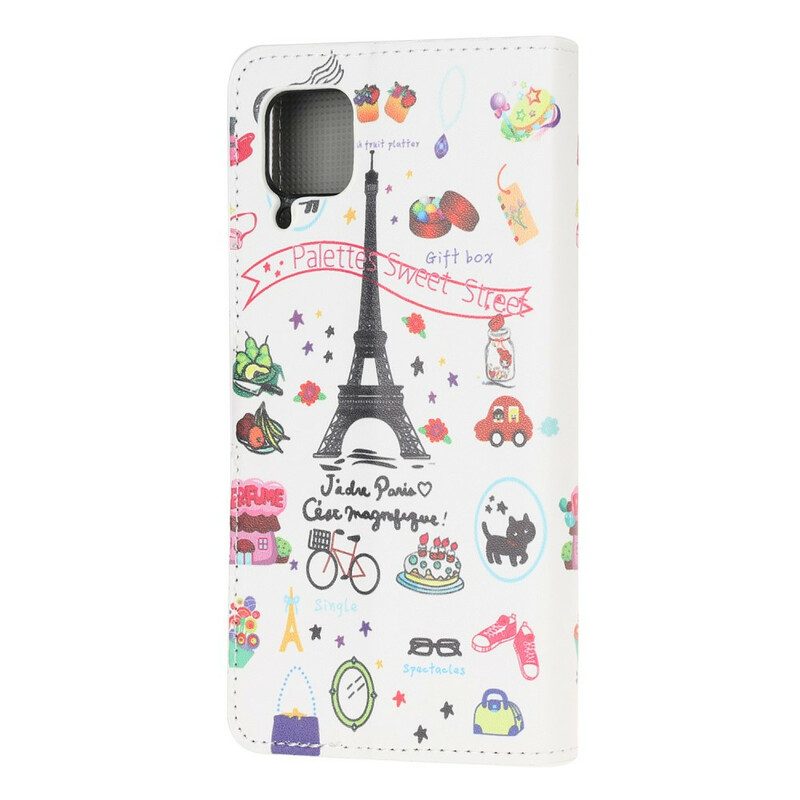 Custodia in pelle Huawei P40 Lite Amo Parigi