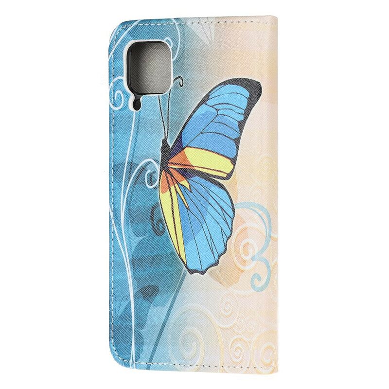 Custodia in pelle Huawei P40 Lite Farfalla Reale