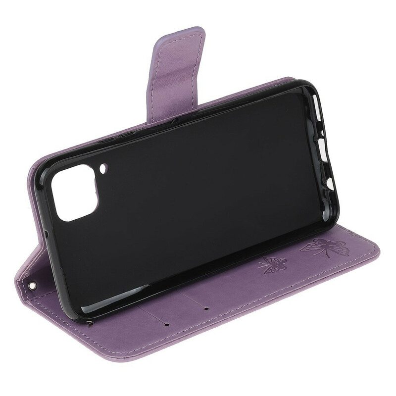 Custodia in pelle Huawei P40 Lite Farfalle Incantate