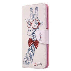 Custodia in pelle Huawei P40 Lite Giraffa Intelligente
