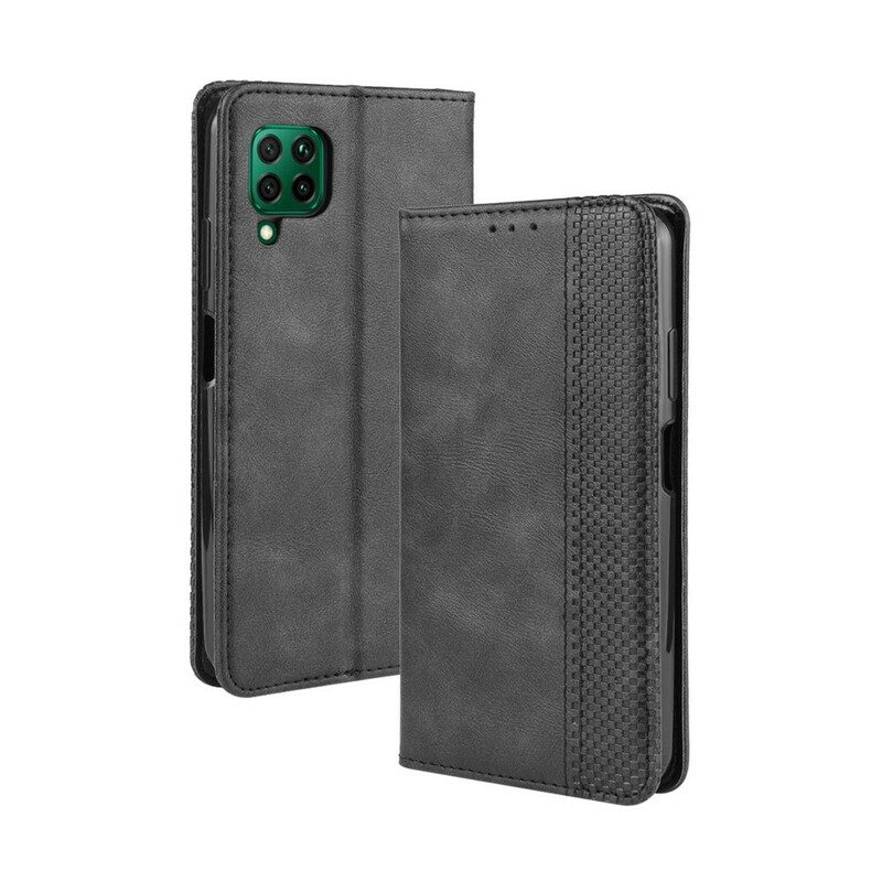 Folio Cover Huawei P40 Lite Custodia in pelle Effetto Pelle Vintage Stilizzato