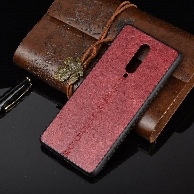 Cover OnePlus 8 Effetto Pelle Couture