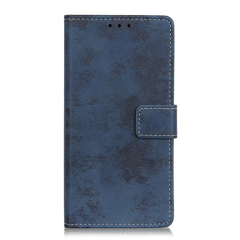 Custodia in pelle OnePlus 8 Effetto Pelle Vintage