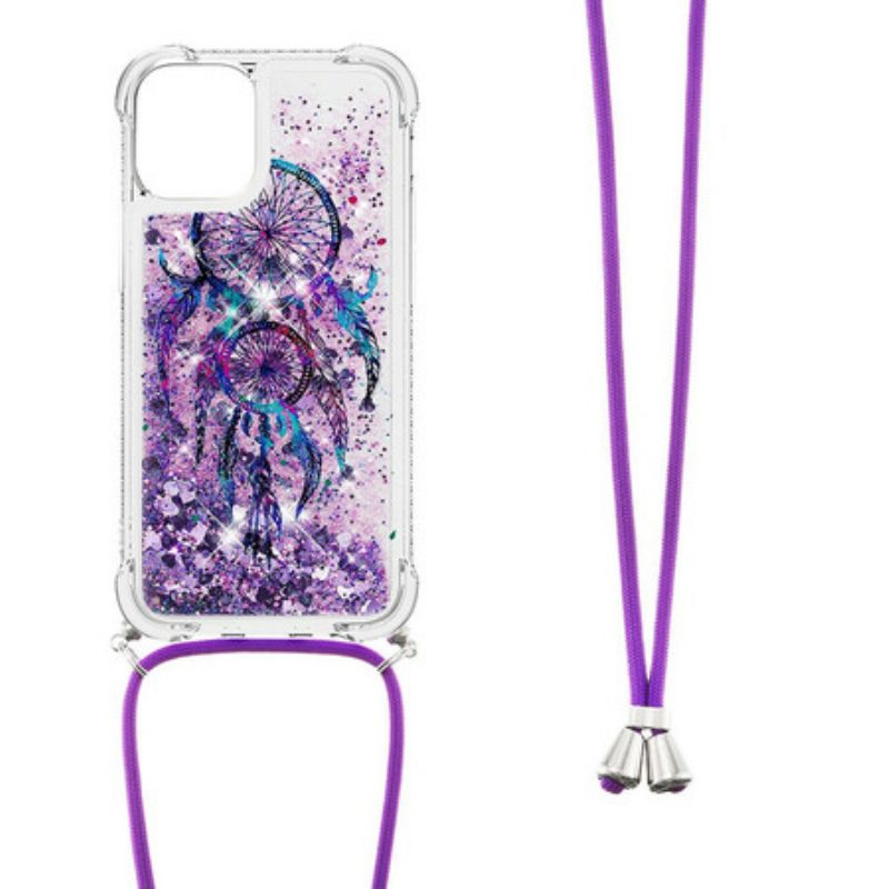 Cover iPhone 13 Pro Acchiappasogni Con Coulisse Con Paillettes