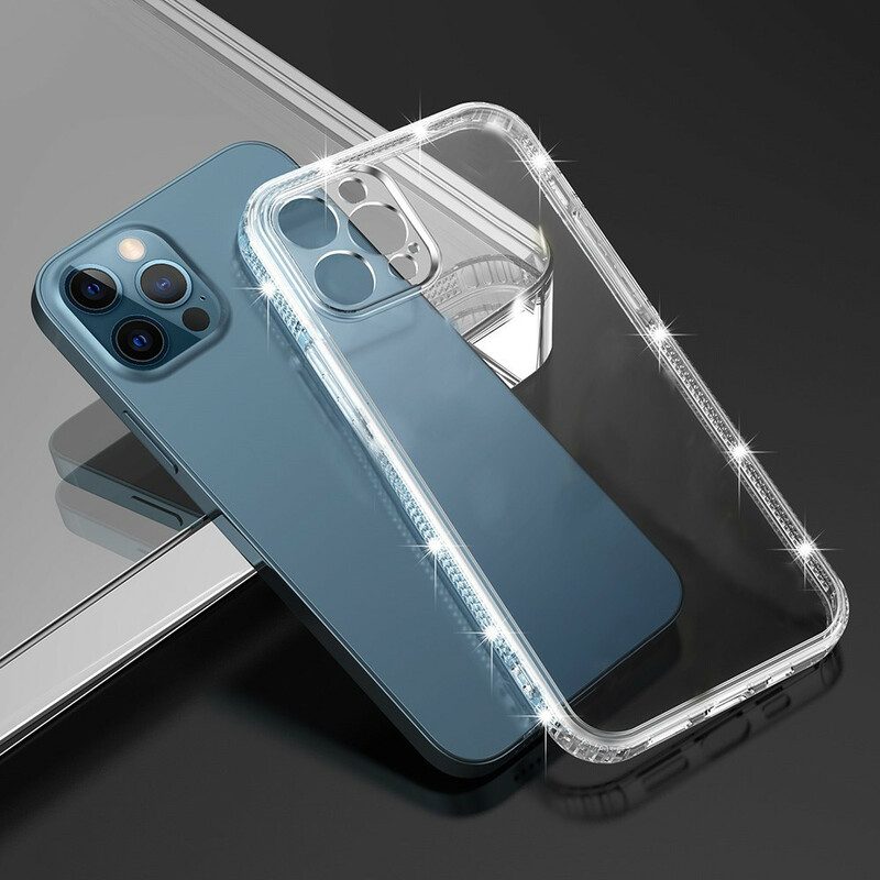 Cover iPhone 13 Pro Bordi Diamantati Trasparenti