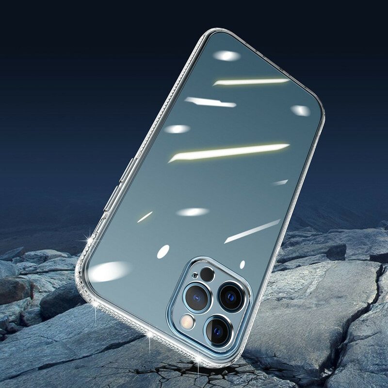 Cover iPhone 13 Pro Bordi Diamantati Trasparenti