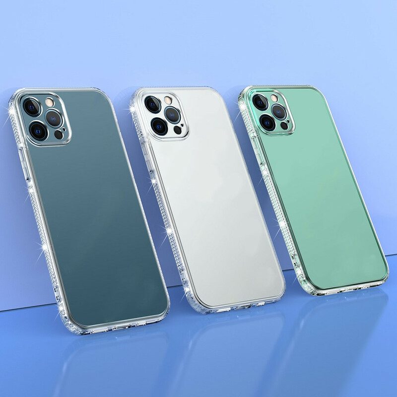 Cover iPhone 13 Pro Bordi Diamantati Trasparenti