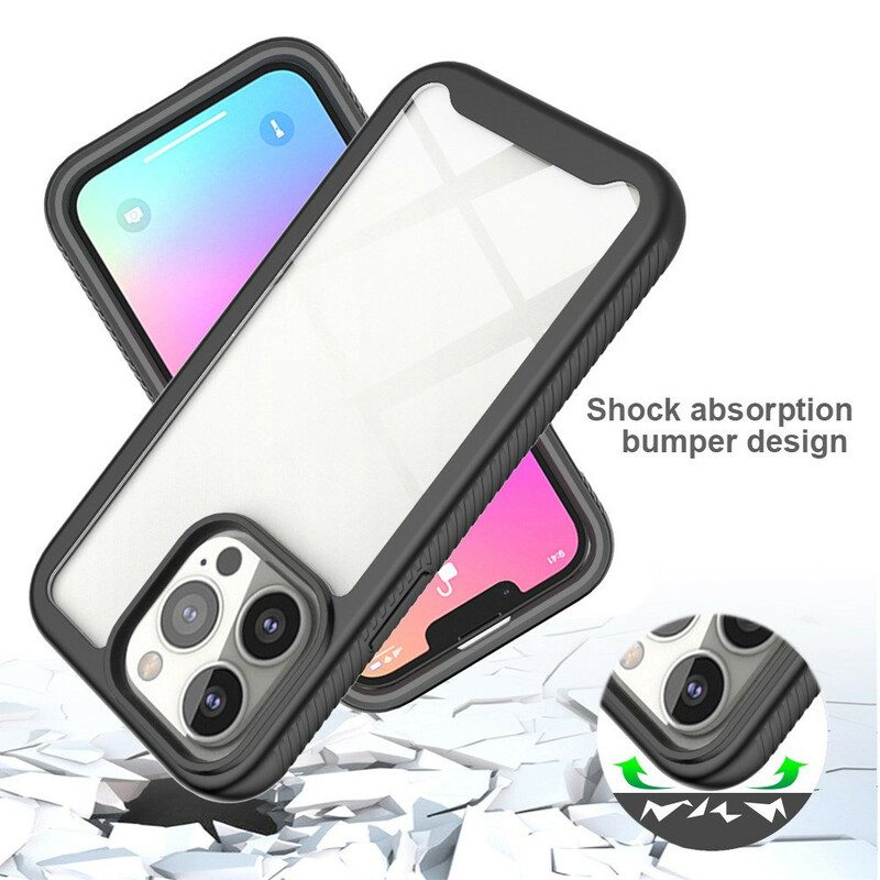 Cover iPhone 13 Pro Bordi In Silicone Dal Design Ibrido