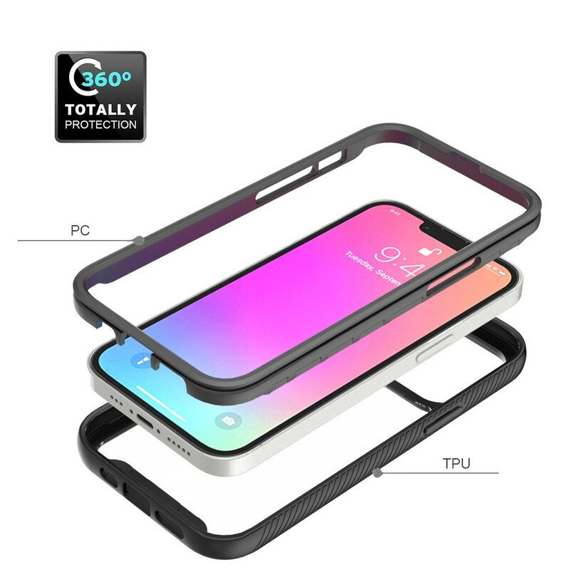 Cover iPhone 13 Pro Bordi In Silicone Dal Design Ibrido