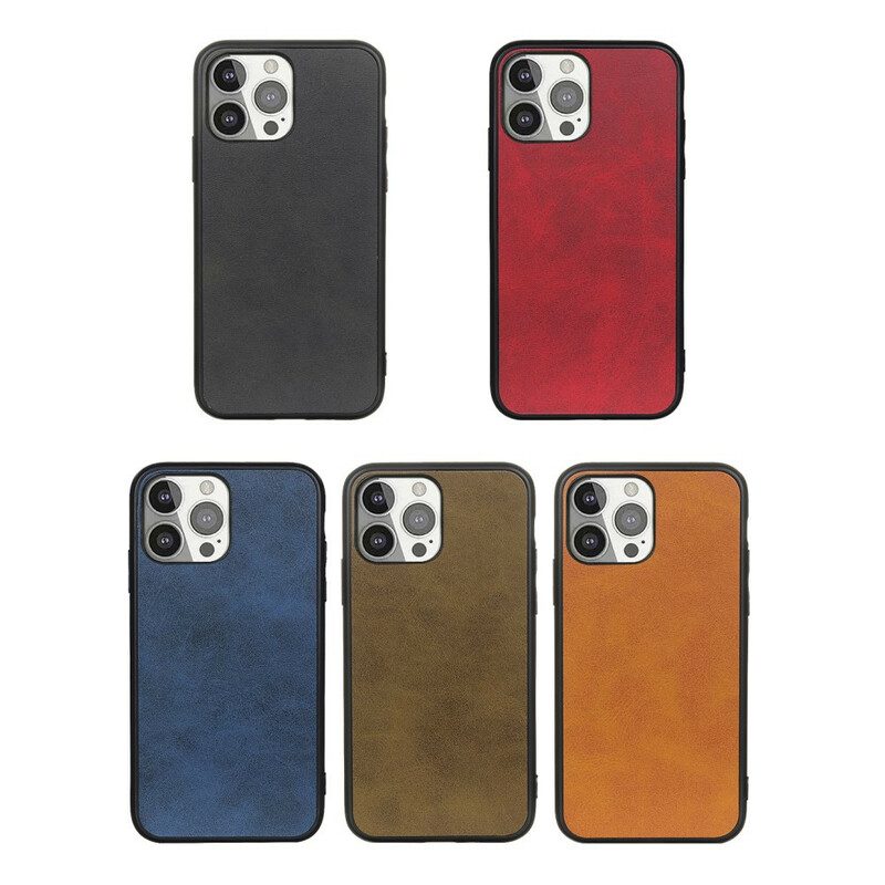 Cover iPhone 13 Pro Look Raffinato Effetto Pelle