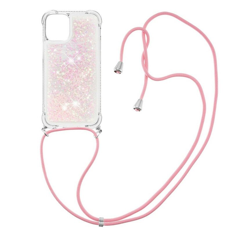 Cover iPhone 13 Pro Paillettes Con Coulisse