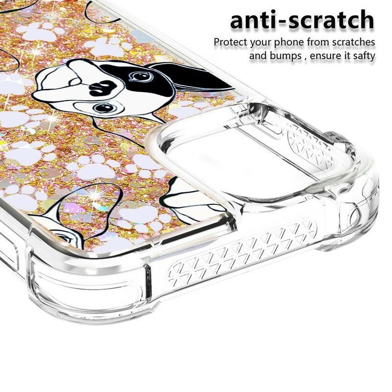 Cover iPhone 13 Pro Signor Cane Paillettes